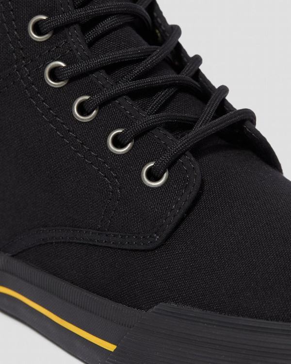 Dr Martens Pánské Kotníkové Boty Winsted Canvas Černé, CZ-039751